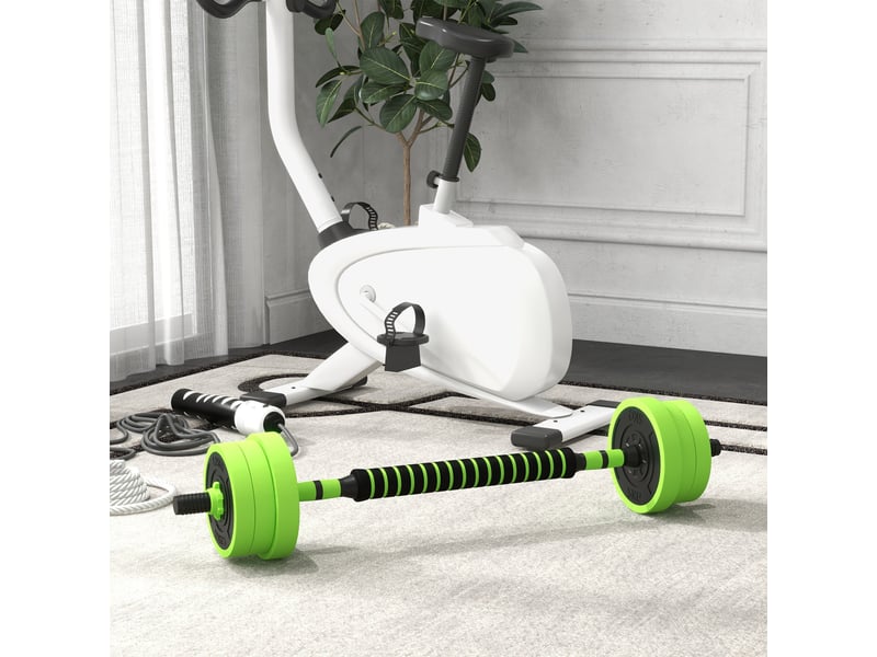  Ensemble de poids de musculation 4 en 1, 40 kg au total, pouvant être utilisé comme kettlebells, haltères et barres.  - Conforama C