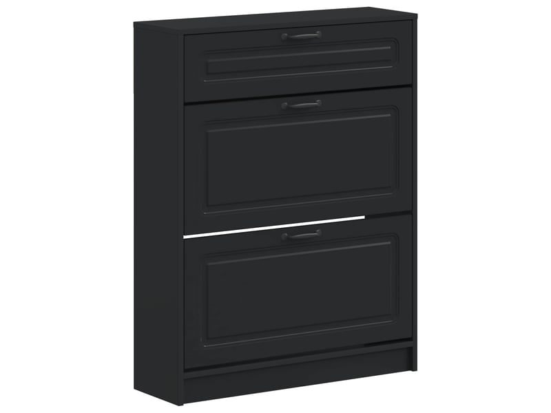  Meuble à chaussures, cabinet à chaussures utrecht 78x24x100 cm bois d'ingénierie shl340  - Conforama A