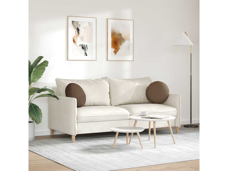 Lot de 2 coussins de siège, coussins décoratifs tissu marron ø40 x 13 cm cf59844 - Conforama D