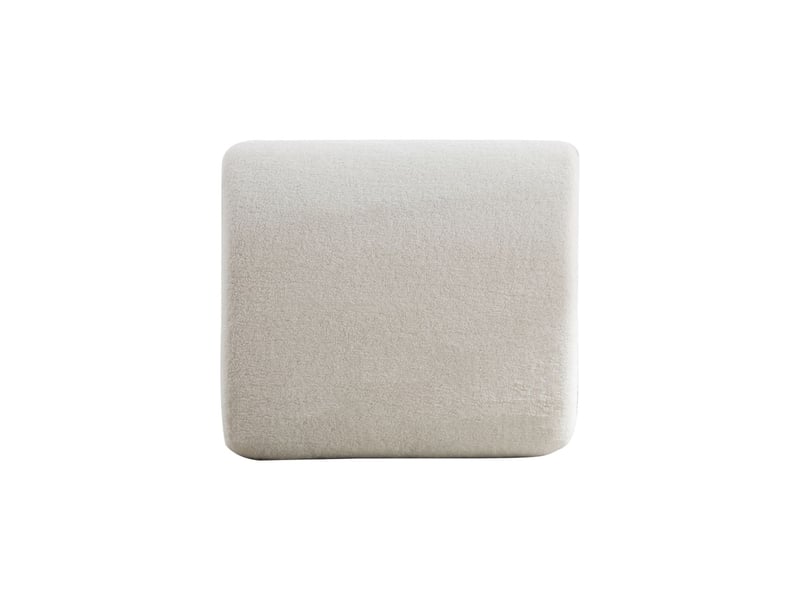 Canapé modulable structure modulable tissu chenille mousse 30d haute élasticité déplacement facile fond antidérapant coloris ivoire - Conforama E