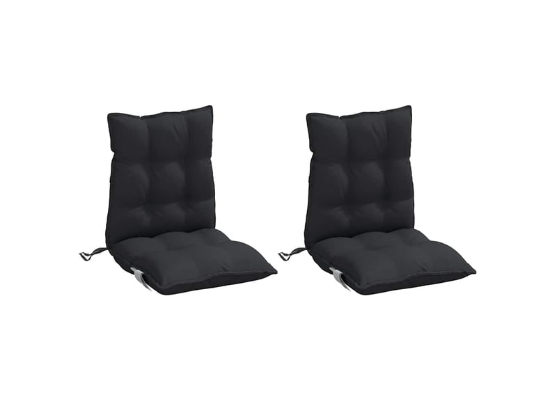 Lot de 2 coussins d'extérieur, coussins de chaise noir 100 x 50 x 7 cm cf56397 - Conforama C