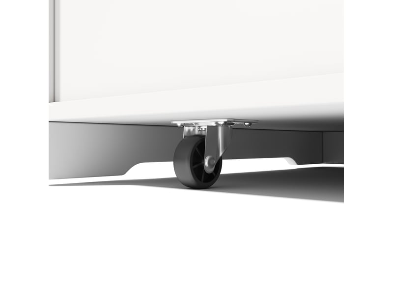  Desserte de cuisine 136x75x92 cm plateau rabattable mdf blanc et naturel  - Conforama D