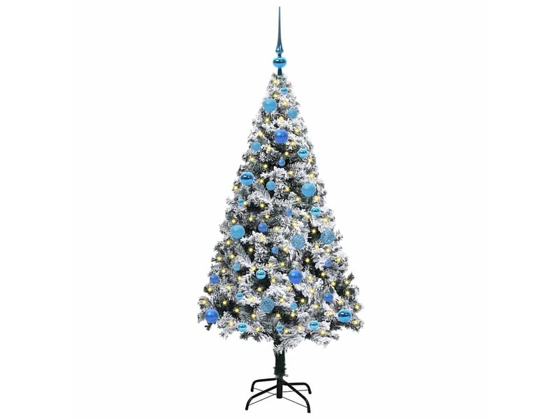  Sapin de noël artificiel, arbre de noël blanc 150 cm pvc, acier et plastique shl5880  - Conforama C