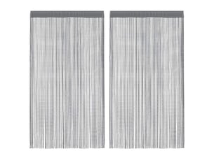 Lot de 2 rideaux à fils, rideaux de porte anthracite 140x250 cm cf44140