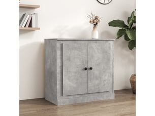 Buffet - bahut - meuble de rangement gris béton 70x35,5x67,5 cm bois d'ingénierie