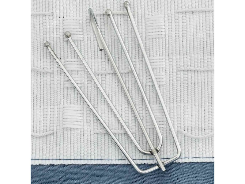  Rideau occultant, rideau black-out d'aspect de lin avec crochets bleu 290x245 cm cf43969  - Conforama C