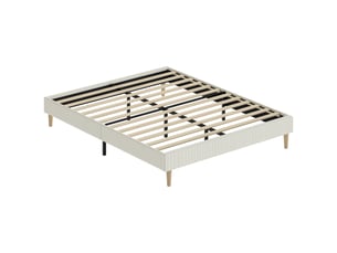 Lit avec rangement 140x190 cm <strong></strong>  <strong></strong> coloris blanc