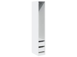 Garde-robe chambre, armoire de rangement blanc 30x50x200 cm bois d'ingénierie