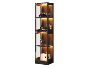Vitrine coloris noir 4 étagère(s) <strong></strong> <strong>Bubbly</strong> - 40 cmx170 cm