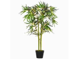 Bambou artificiel en pot, plante artificielle pour décoration intérieure et extérieure, hauteur 120 cm, vert