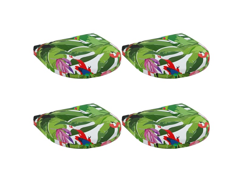  Lot de 4 coussins de siège, coussins d'assise 100 % polyester multicolore cf60076  - Conforama A