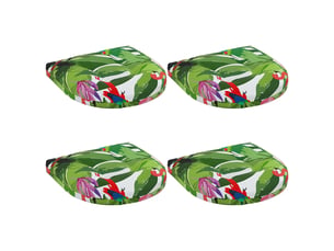 Lot de 4 coussins de siège, coussins d'assise 100 % polyester multicolore cf60076