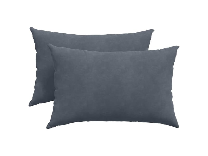 Lot de 2 coussins de canapé, coussins décoratifs gris foncé 60 x 40 cm cf59093  - Conforama A