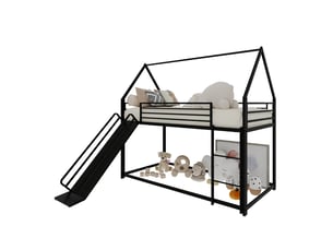 Lit mezzanine 90x190 cm <strong>HAUSS SPOLE</strong> <strong></strong> coloris noir