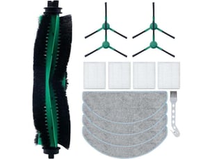 Enowelir kit d'accessoires pour robot aspirateur irobot roomba combo essential y0112 y0110 avec brosse principale filtres et lingettes