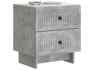 Table de chevet 2 pièces gris béton 43 x 34,5 x 47,5 cm