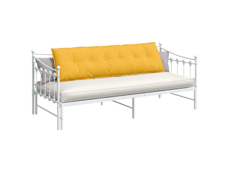 Coussin de dos, coussin de dossier jaune clair 180 x 50 cm tissu en velours côtelé cf54780 - Conforama C