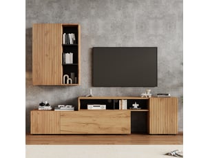 Meuble tv coloris bois clair 265 cm TCQPZ