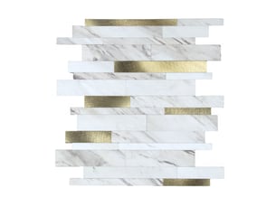 Crédence adhésive murale 3d motif lamelles 4 pièces 25x25 cm