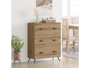 Commode 3 tiroir(s) <strong></strong> <strong></strong> coloris bois clair largeur 69.5 cm