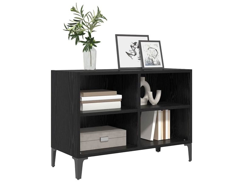  Ensemble meuble tv - banc tv - meuble de rangement montage mural noir bois d’ingénierie  - Conforama C