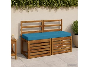 Lot de 2 coussins de banc, coussins d'assise soest 100 % polyester bleu clair cf57100