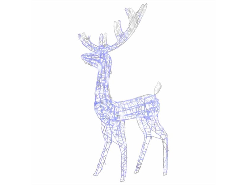  Renne de décoration, éclairage de noël acrylique 140 led bleues 120 cm cf62048  - Conforama A