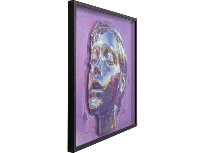  tableau frame visage violet 90x90cm  - Conforama D