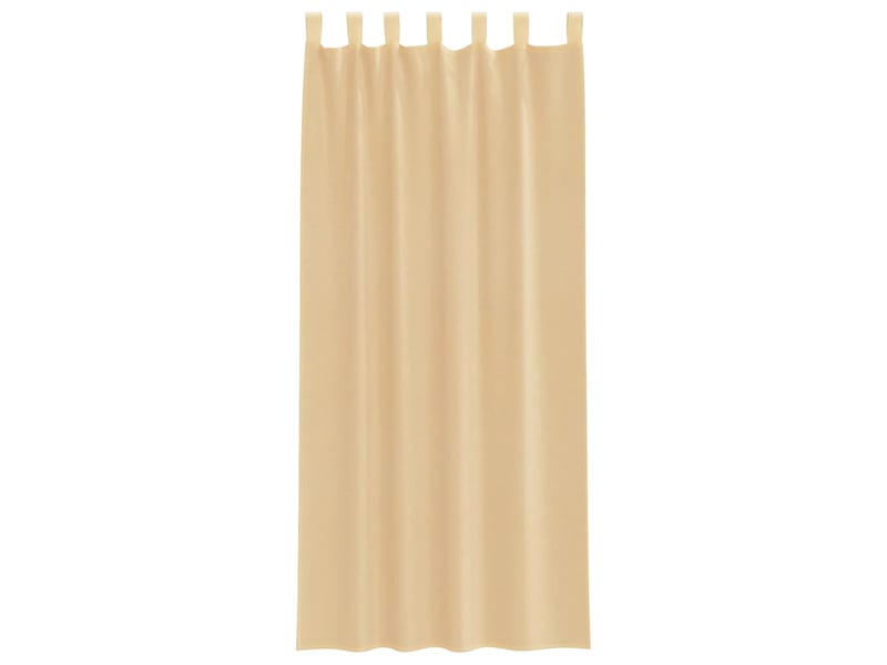  Lot de 2 rideaux en voile, voilages avec boucles sable 140x225 cm cf44323  - Conforama D