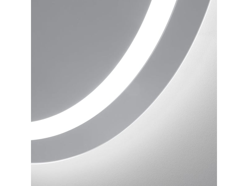  Miroir de salle de bain rond avec éclairage led tactile made in italy ring  - Conforama C