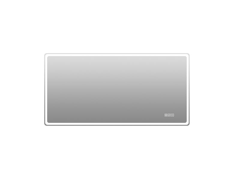  Miroir de salle de bains led 120x60 cm sans cadre anti-buée argent  - Conforama A