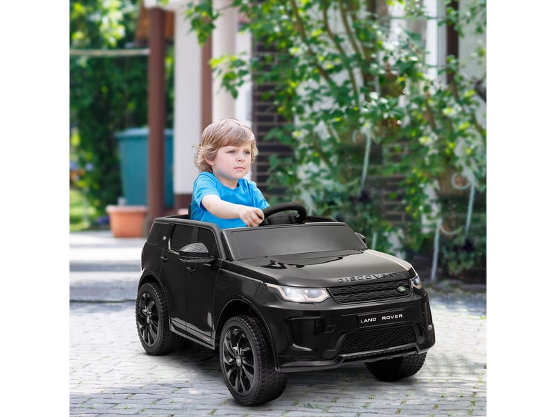  Voiture électrique pour enfants, véhicule 12 v avec télécommande, lumières led, musique et klaxon, 3-6 ans, noir  - Conforama D