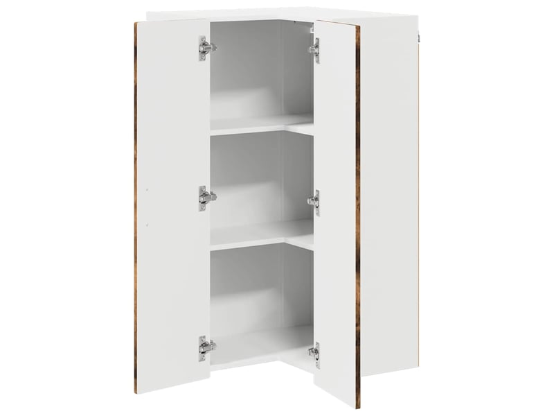 Meuble mural de cuisine, armoire d'angle cuisine porto chêne fumé 57x57x100cm - Conforama E
