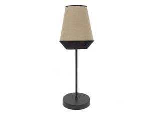 Lampe à poser fabrilamp campana toile de jutenoir 1 x e27 74 x 25 x 25 cm