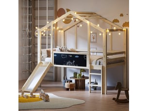 Lit mezzanine 90x200 cm <strong></strong> <strong></strong> coloris naturel