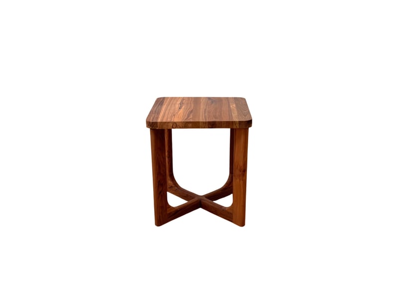  Table d'appoint carrée en bois de teck  - Conforama A