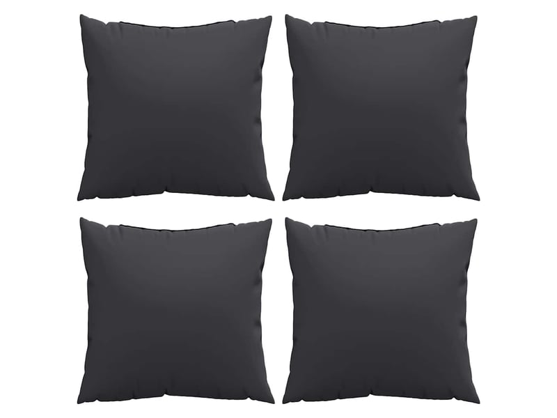 Lot de 4 coussins de canapé, coussins décoratifs noir 60x60 cm tissu cf59227  - Conforama D