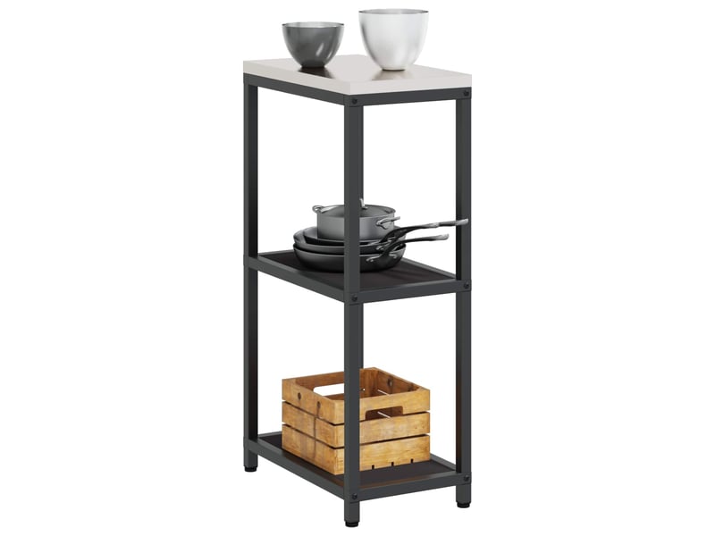 Étagère de cuisine, étagère de rangement hattem noir 30x50x92cm acier - Conforama C