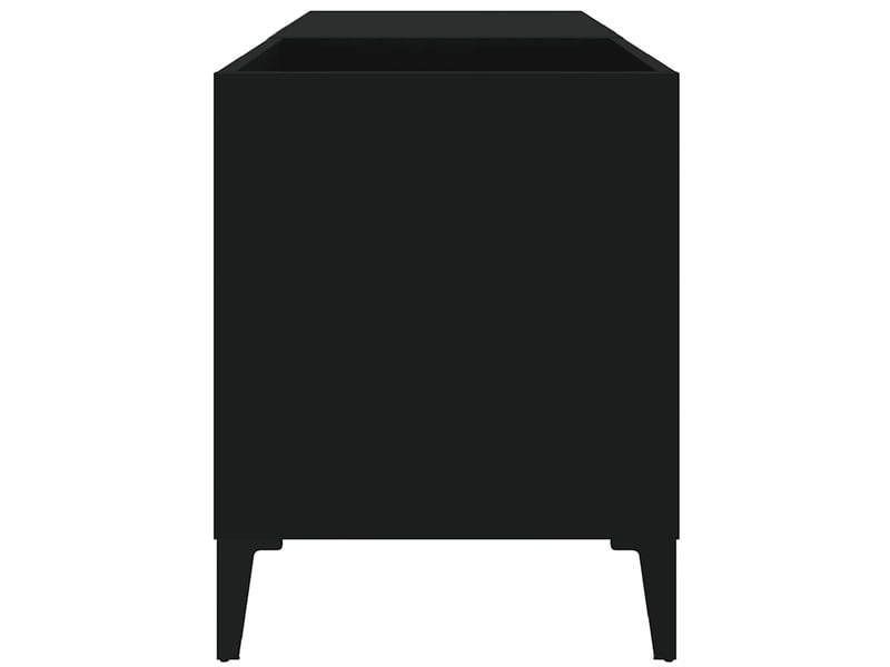  Armoire à disques, armoire de rangement noir 84,5x38x48 cm bois d'ingénierie  - Conforama E