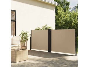 Auvent latéral rétractable, store latéral beige 120x600 cm shl122
