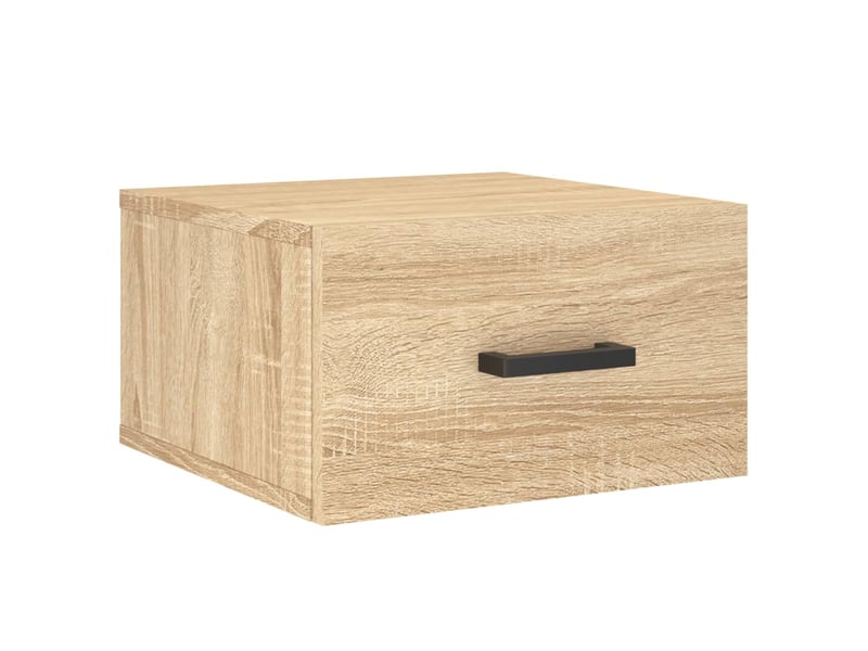  Table de chevet chanmbre, table d'appoint murale chêne sonoma 35x35x20 cm shl7674  - Conforama A