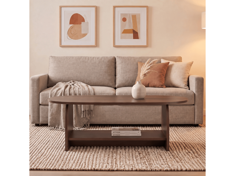  Table basse avec deux plateaux l110 cm - aster  - Conforama C