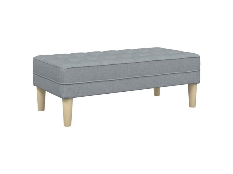 Banc chambre, banc de lit gris clair 113x57x39 cm tissu - Conforama A