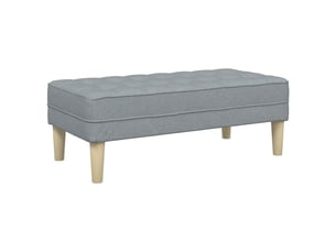 Banc chambre, banc de lit gris clair 113x57x39 cm tissu