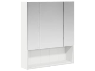 Armoire miroir salle de bain, meuble de rangement blanc 60x14.5x70 cm shl4171