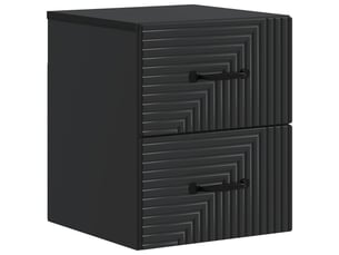 Table de chevet - cabinet de chevet - table de nuit mural avec tiroir noir 34,5 x 33 x 40 cm