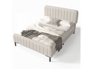 Lit simple 140x190 cm <strong></strong> <strong>evarich</strong> coloris gris