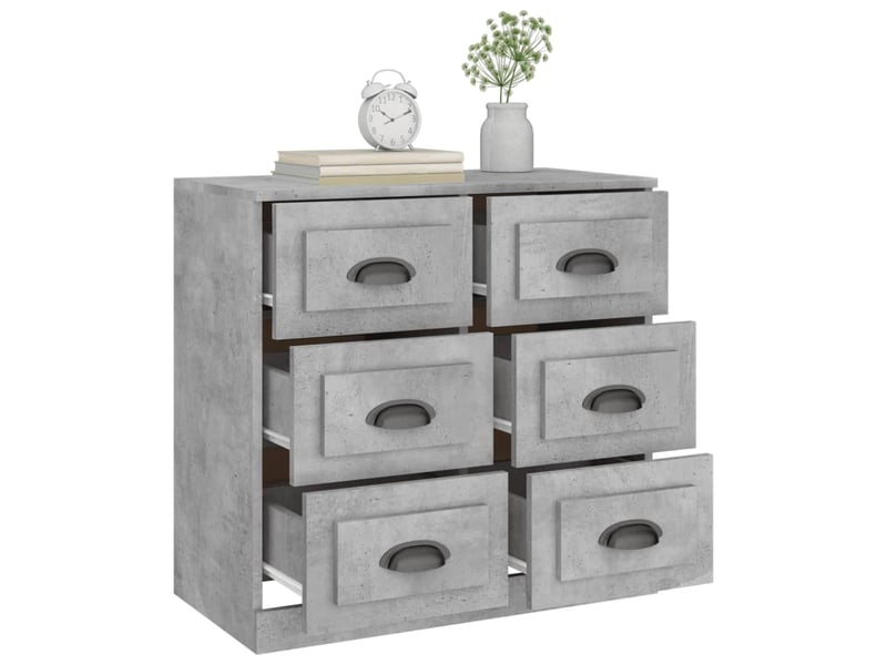  Buffet - bahut - meuble de rangement gris béton 70x35,5x67,5 cm bois d'ingénierie  - Conforama E