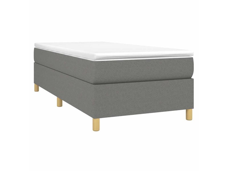  Lit simple- lit adulte -  cadre de lit à lattes gris foncé 80x200 cm tissu  - Conforama B