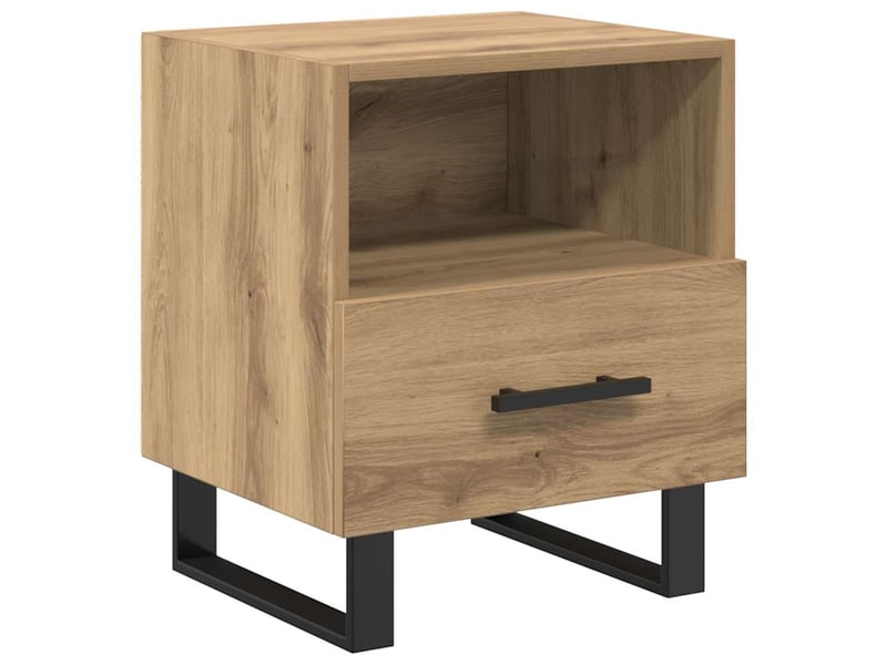 Table de chevet - cabinet de chevet - table de nuit chêne artisanal 40 x 35 x 47,5 cm - Conforama A